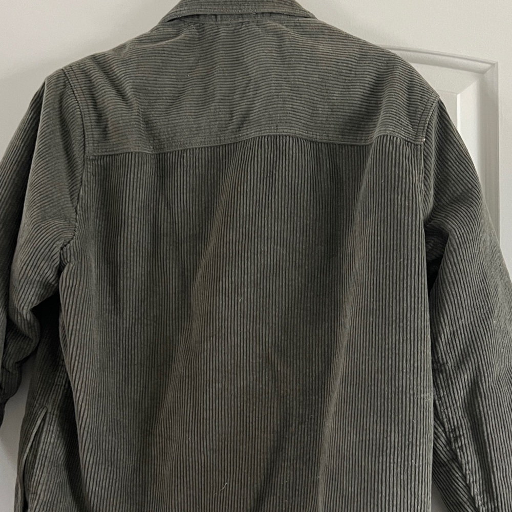 Women’s Corduroy Work Jacket - Olive Green - Picture 5 of 6